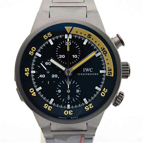 iwc aquatimer split minute chrono titanium|iwc aquatimer wrist watch.